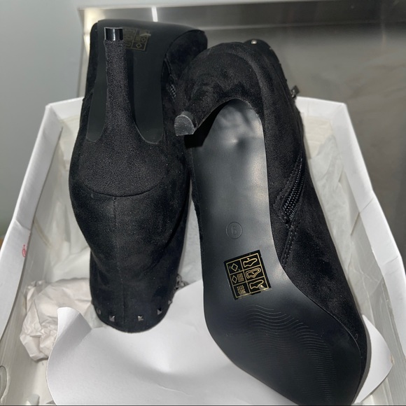 Allegra K Pointed Toe Stiletto Black Ankle Bootie - Picture 5 of 10